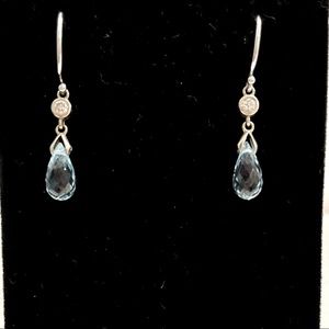 NEW! Aquamarine Teardrop Earrings